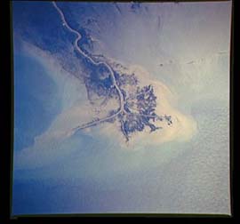 Aerial View of the Mississippi River Delta