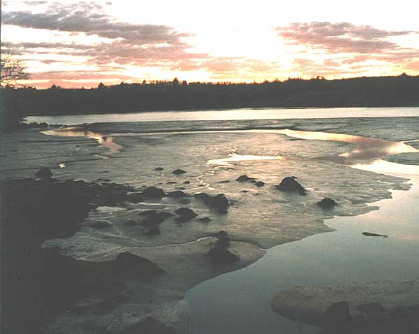 Mudflat showing the pattern of tidal streams