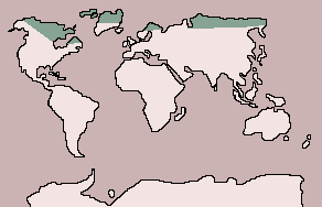 Range of Bohemian Waxwing